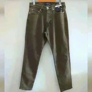 ABERCROMBIE  & FITCH | Men's Army Green Signature Stretch Athletic Slim …